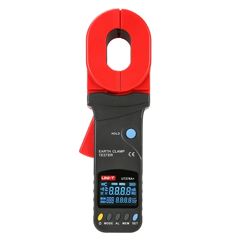 

UNI-T UT278A+ Clamp Earth Ground Tester Leakage Current 20A Auto Range LCD Backlight Resistance Limit
