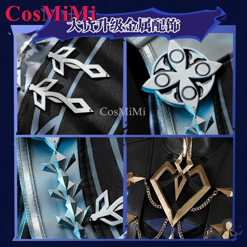 CosMiMi Game Genshin Impact Il Capitano Косплей Костюм Fatui Модная красивая униформа Карнавальная