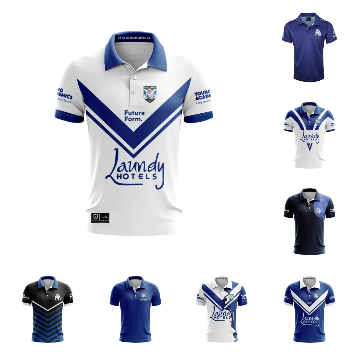 Домашняя рубашка поло Canterbury Bankstown Bulldogs 2024.