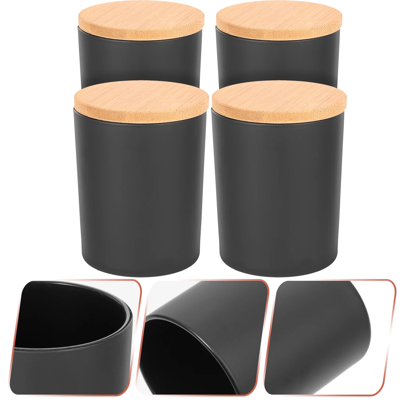 4 Sets of Glass Jars with Lids Empty Tins for Making