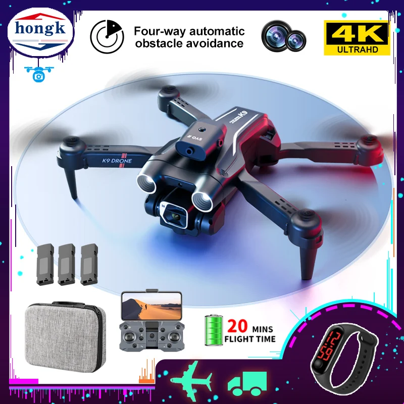 

K9 Drone with 4k high-definition camera fpv remote control four-rotor optical flow stable obstacle avoidance professional toy