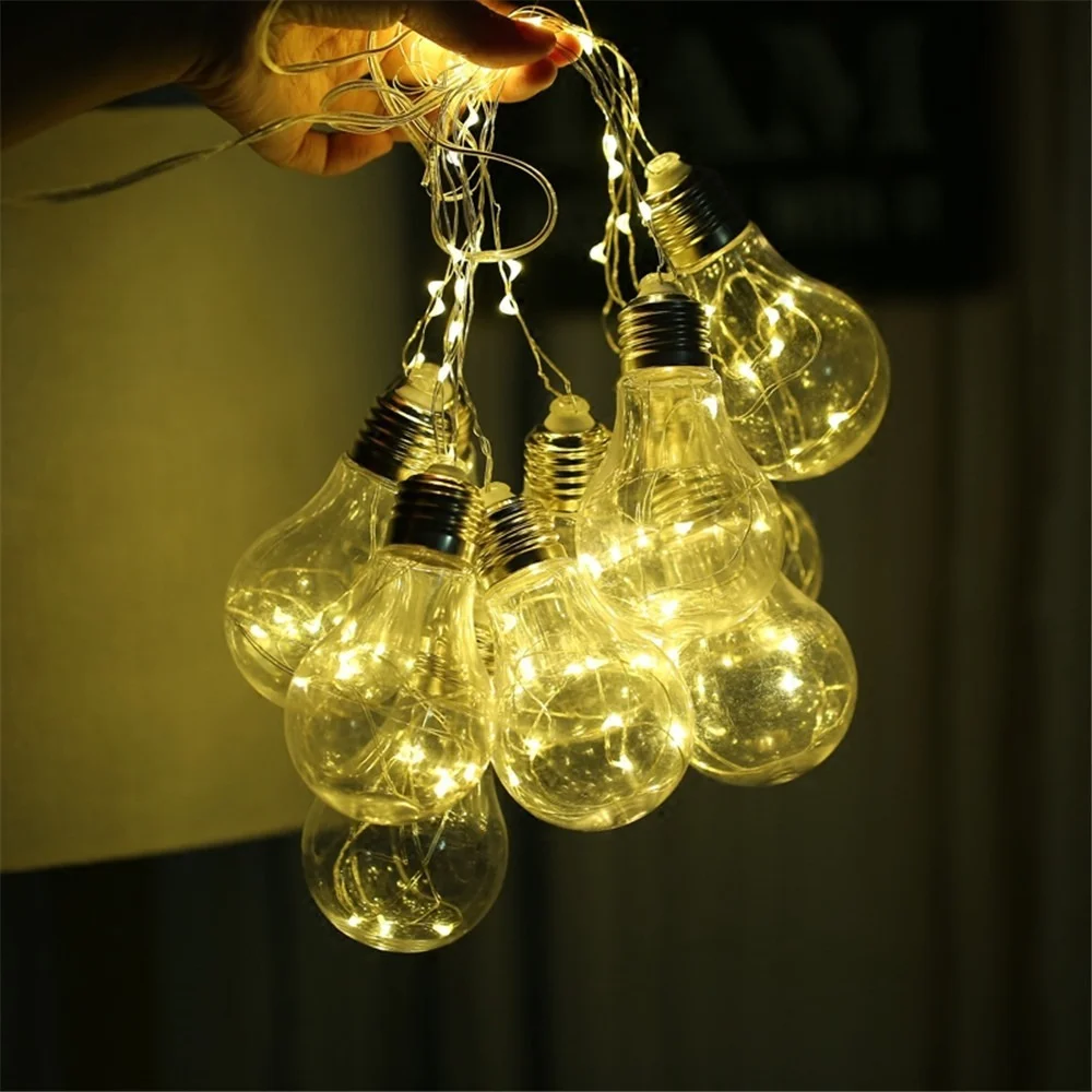 Classical Battery Filament Ball Festoon Holiday Copper String Lights USB Power Led Globe Bulb Fairy Christmas Light Decoration