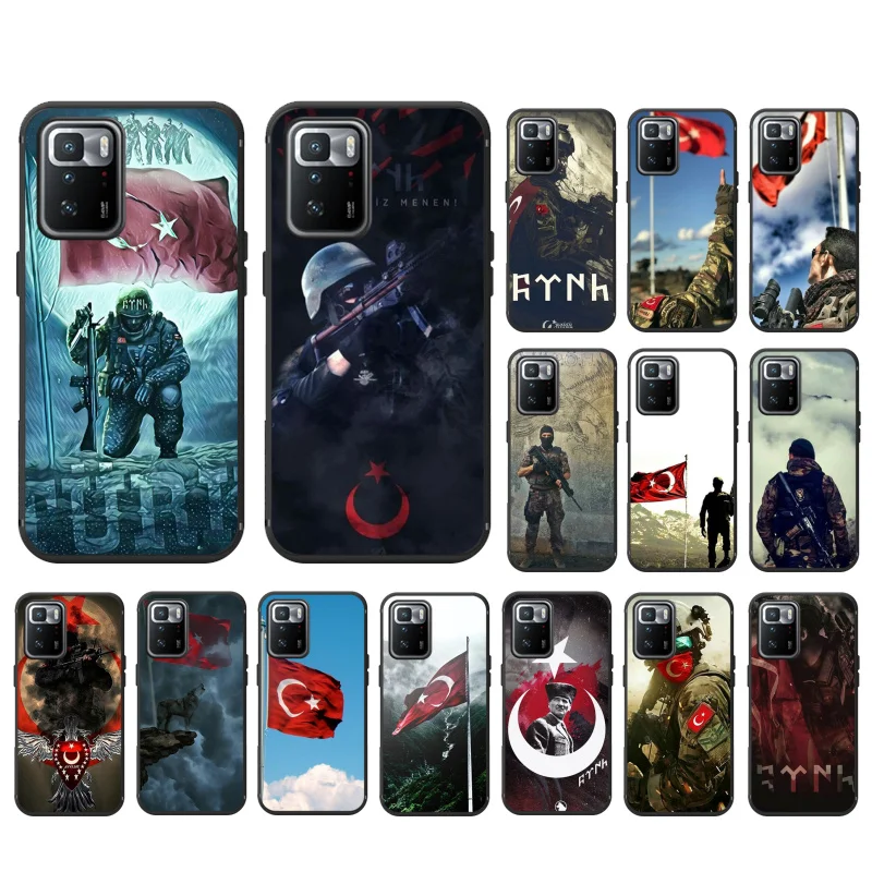

Turkey Flag Soldier Phone Case for Xiaomi Mi 11T 11lite 11T pro Poco X3 Pro Redmi Note8 Note10 Note9 Pro Note 11Redmi 10 9 9C