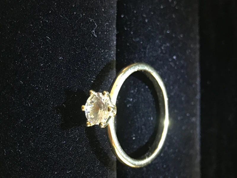 Классическое кольцо YANHUI золотого цвета с шестью крапанами 6 мм циркониевые