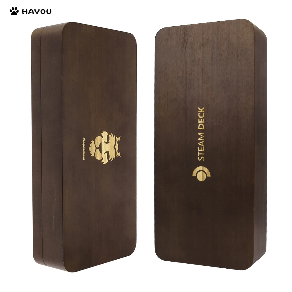 

Новинка, жесткий деревянный футляр для хранения игр, сумка для паровой колоды, водонепроницаемая жесткая Защитная переноска, для игровой консоли, коричневого цвета