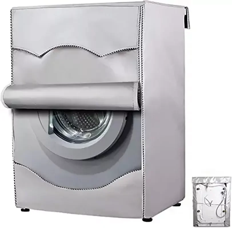 

NEW Laundry Dryer Cover Washing Machine Cover Polyester Fibre Sunscreen Laundry Silver Coating Waterproof Cover