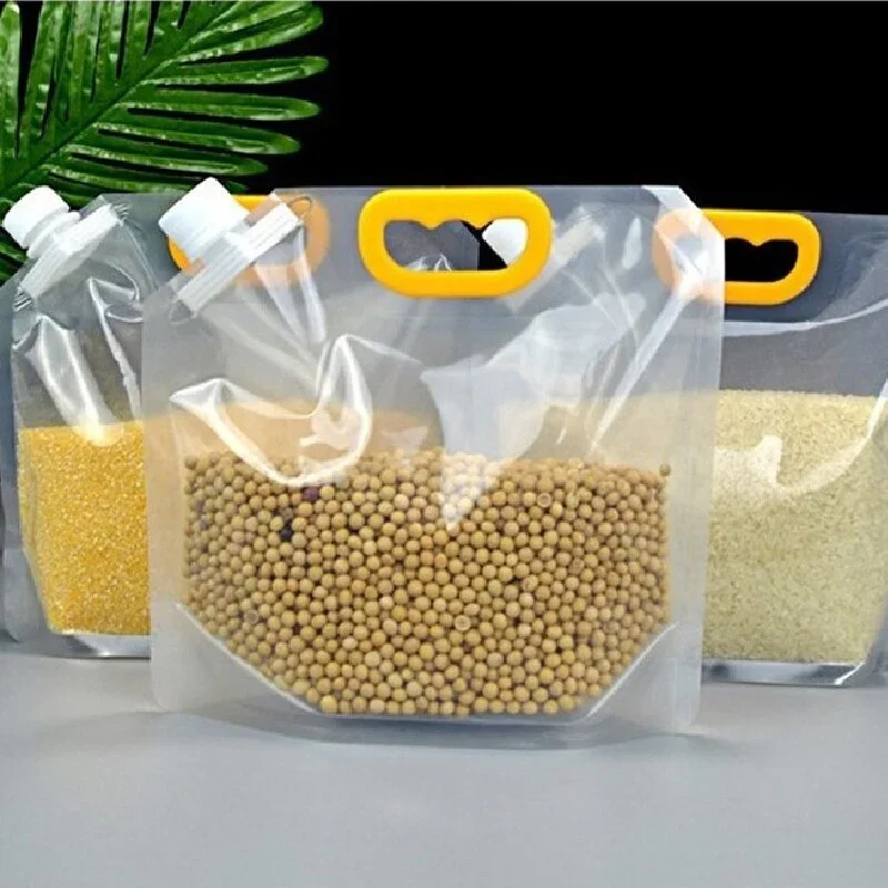 

5PCS Portable Food Packaging Bag Grain Sealing Bag for Suction Nozzle Bag Insect-proof Moisture-proof Fresh-keeping Storage
