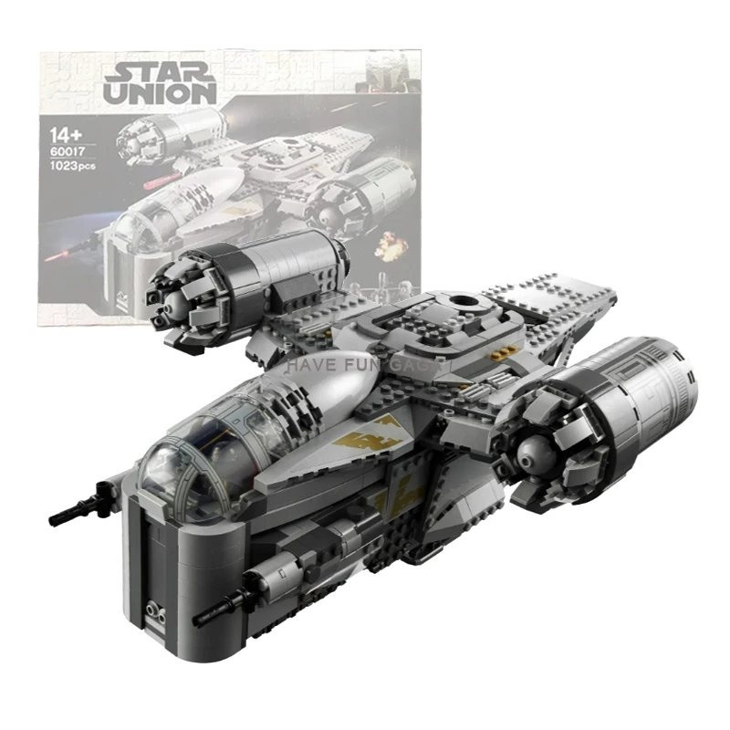 

MOC Bricks Star Razor Fighter Crest Spaceship Compatible 75292 1023PCS 5 Figures Space Ship Building Blocks Gifts Toys for Boys