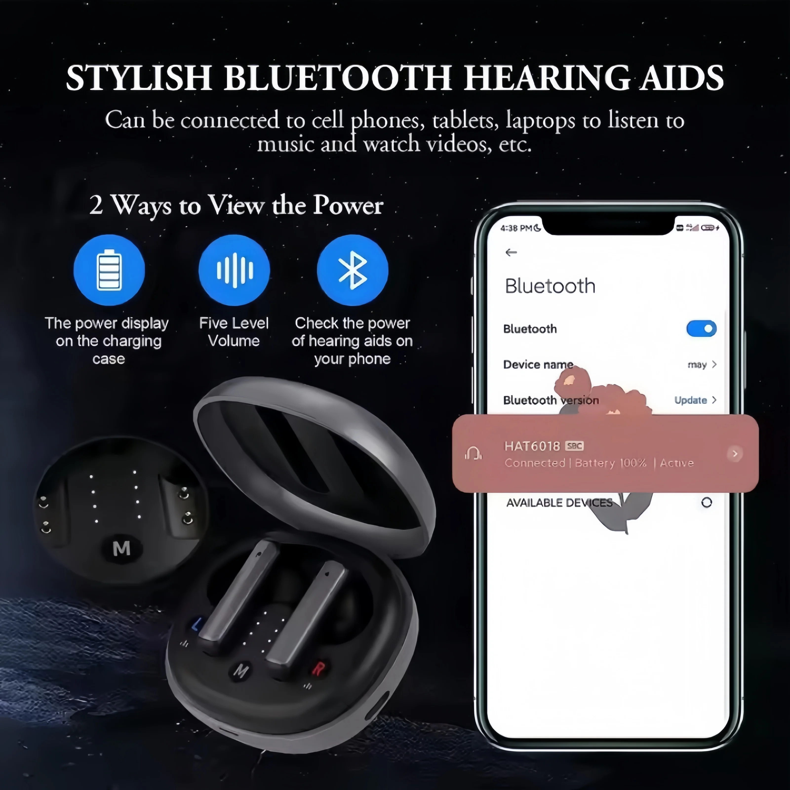 Слуховой аппарат Bluetooth аудиоусилитель высококачественный чип шумоподавление