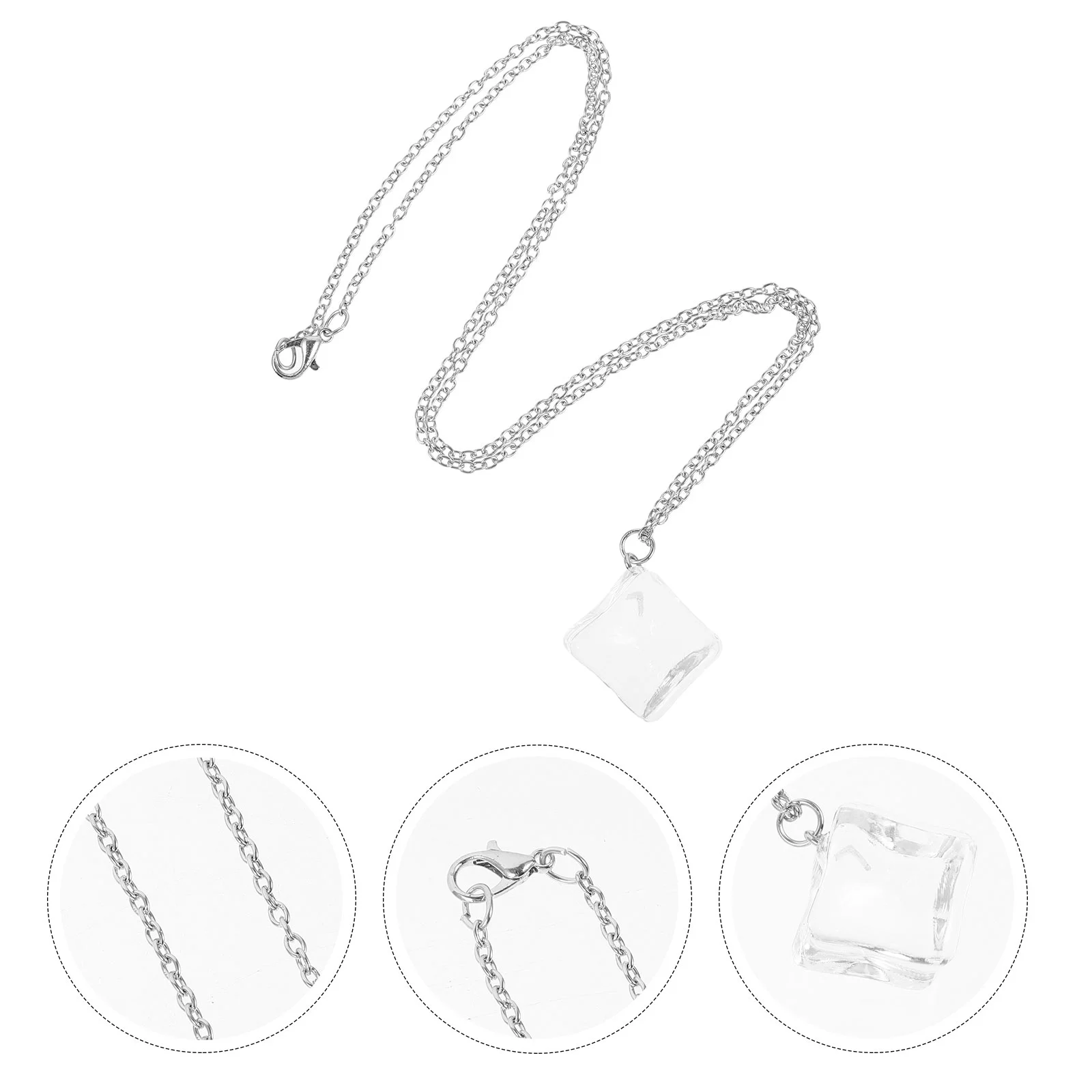 

Ice Cube Necklace Fashionable Necklace Teen Girls Pendant Necklace Women Neck Jewelry