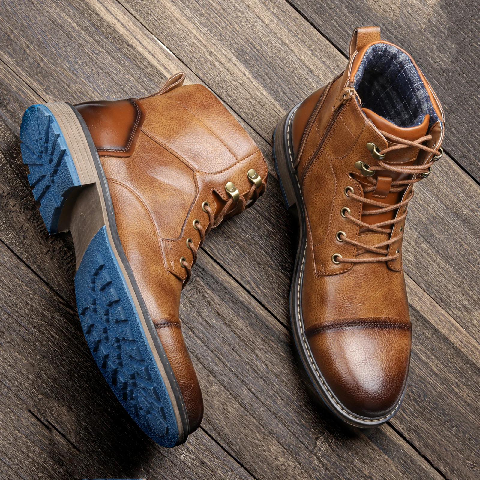 

Size 39~48 Retro Men Boots 2022 Fashion Comfortable Spring Leather Boots