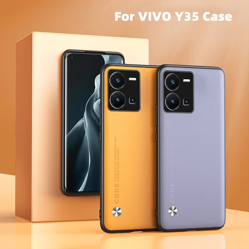 

For VIVO Y35 Case Luxury Leather TPU Soft Edge Shockproof Cases For VIVO Y 35 V20 V21 V21e IQOO Z6X Phone Cover VIVoY35 Funda