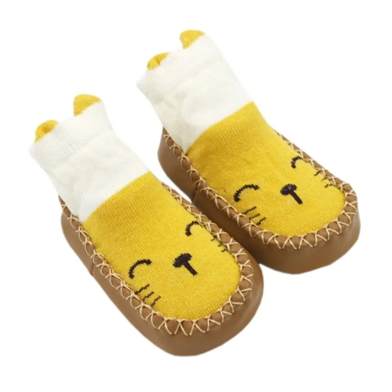 

Kruleepo Cute Cartoon Baby Girls Child Boys First Walkers Shoes Newborn Mother Kids Toddler Sneakers Soft Sole Floor Socks
