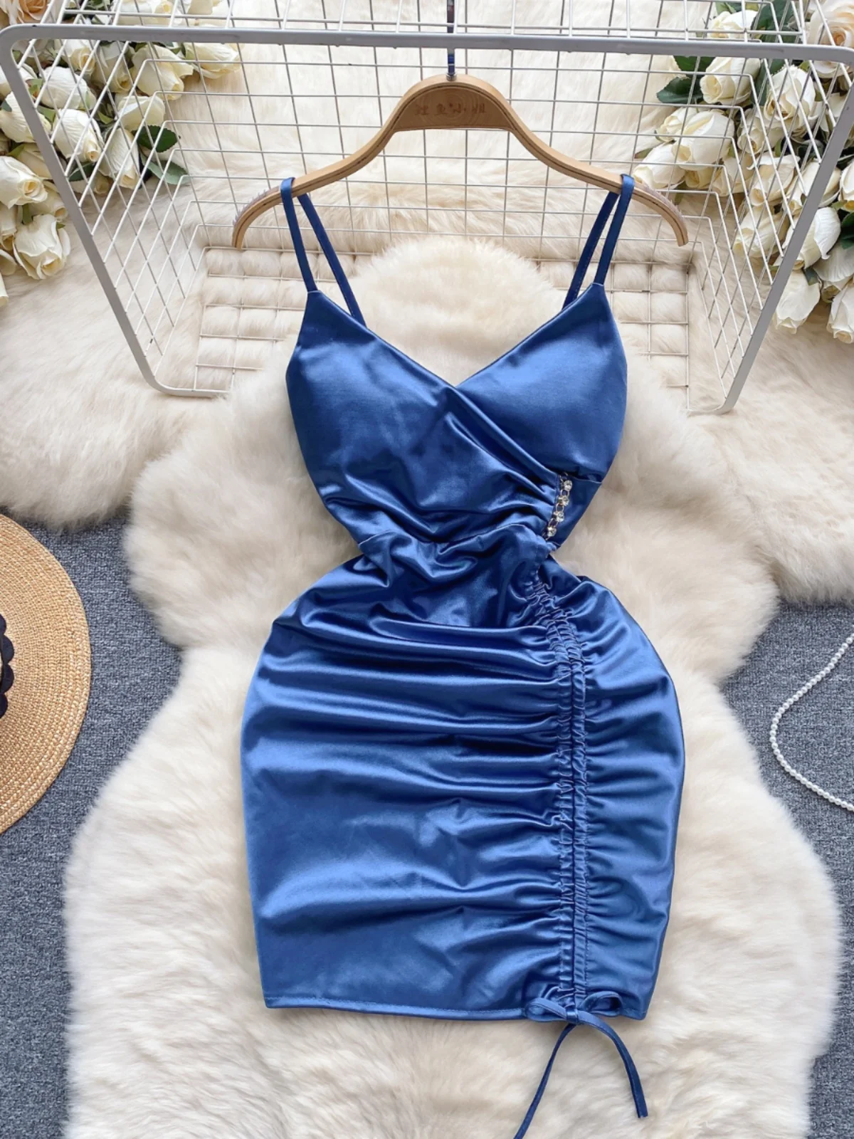 Foamlina сексуальные Клубные наряды 2024 Летняя мода Женская с V-образным вырезом на