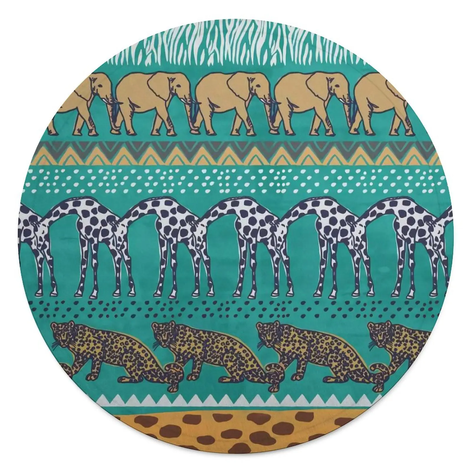 

Cheetah Vintage Blanket Animal Print Super Soft Cheap Round Bedspread Aesthetic Fleece Couch Blanket