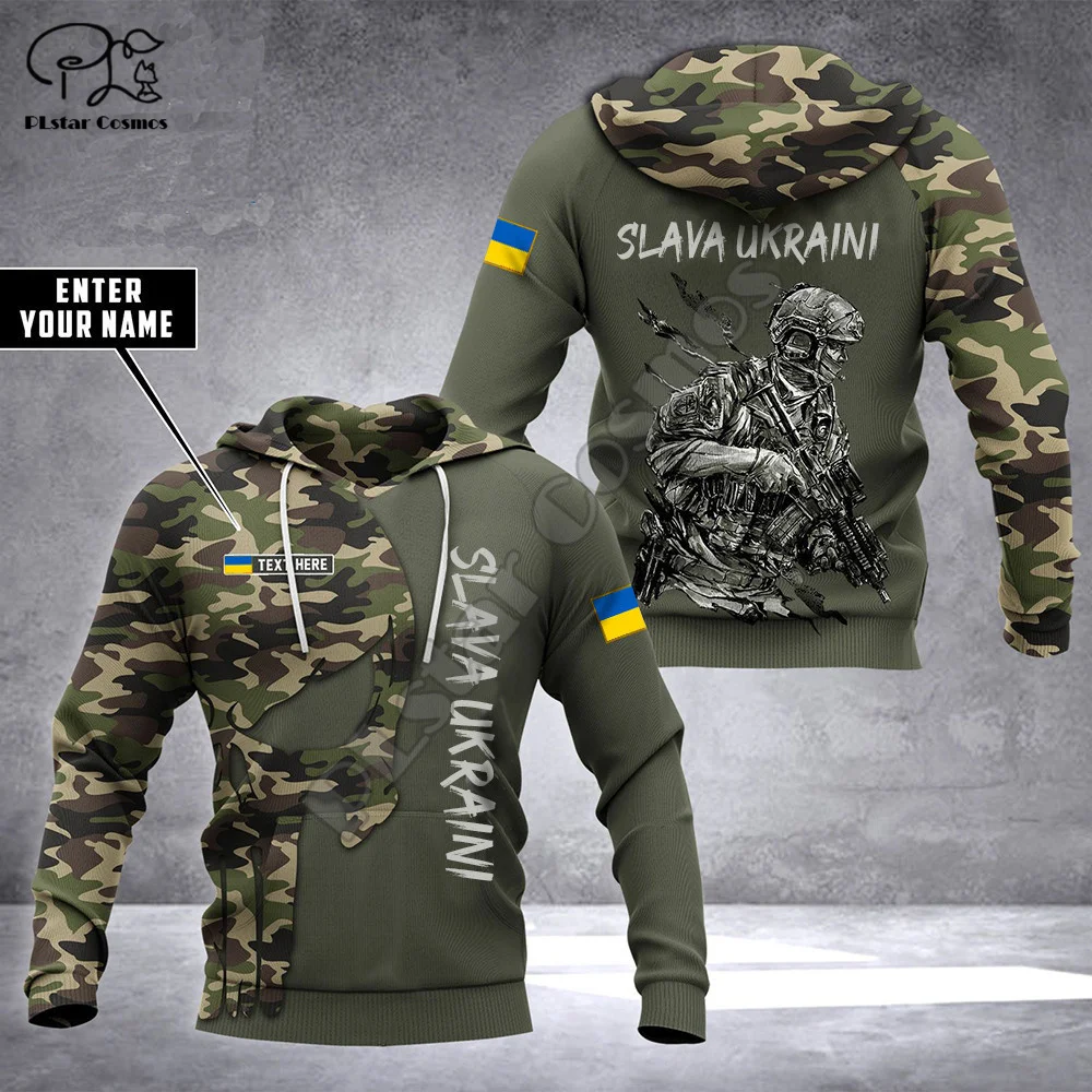

Flag Ukraine Army Camo Soldier Ukraine Pullover Sweatwear 3DPrint Unisex Harajuku Casual Funny Jacket Hoodie