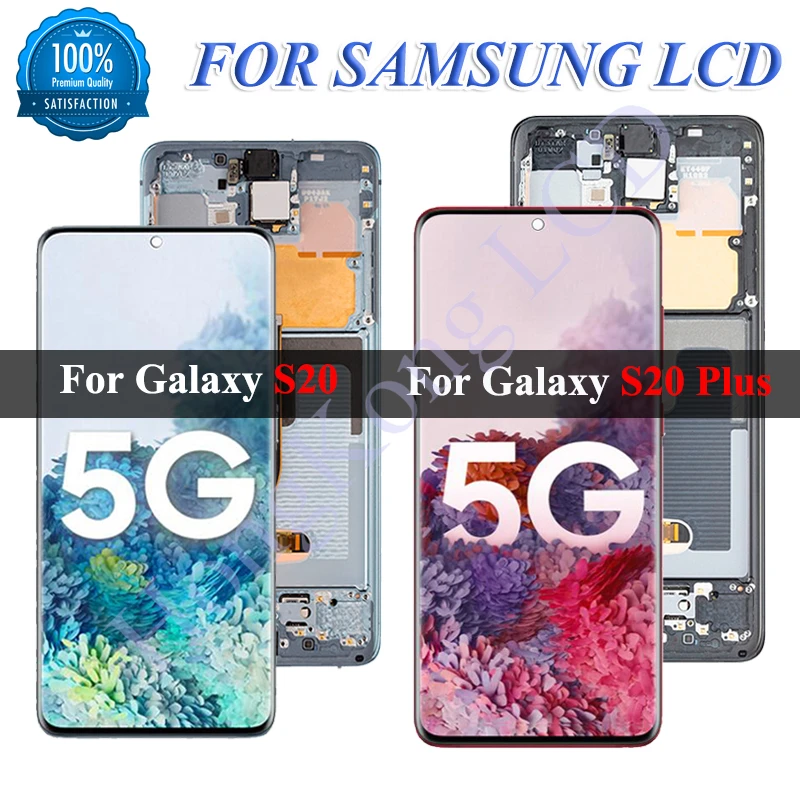 

Original AMOLED LCD For Samsung Galaxy S20 Lcd G980 G980F Display Touch Screen Digitizer For Samsung s20 plus LCD G985 G985F Lcd
