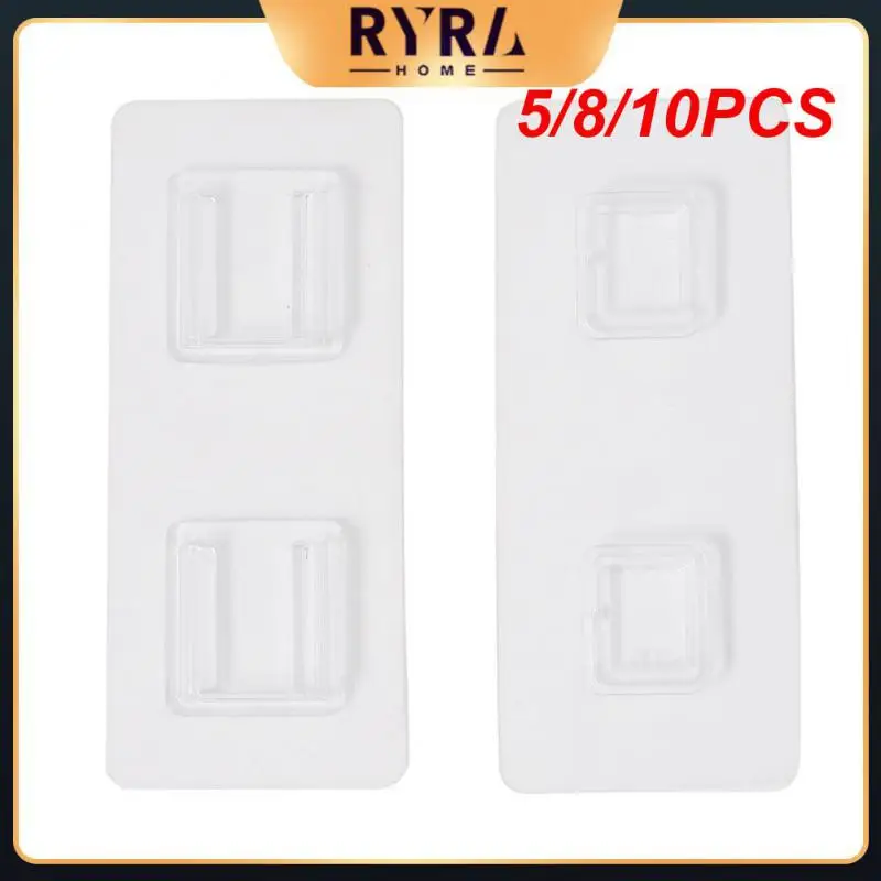 

5/8/10PCS Hanging Shelf Strong Non-marking Reusable Hanger Support Waterproof And Oilproof Wall Mounted Storage Rack