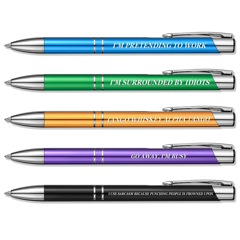 

Набор красивых шариковых ручек, 5 шт., ручки для ежедневного использования, грязные ручки для каждого дня недели, забавные офисные подарки