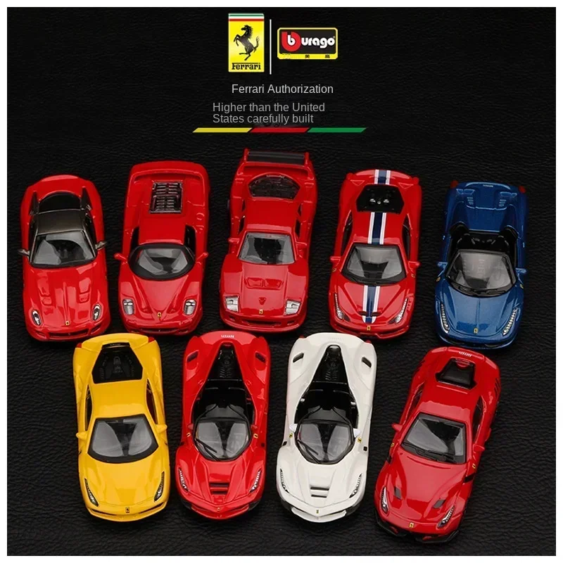 Burago 1:64 серии Ferrari SF90 488P Roma F430 F12 модель автомобиля из сплава детские игрушки