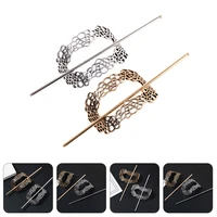 hair bun stick pin holder cuff sticks accessories clips vintage buns hanfu vikingalloy hollow updo out beads style retro chinese
