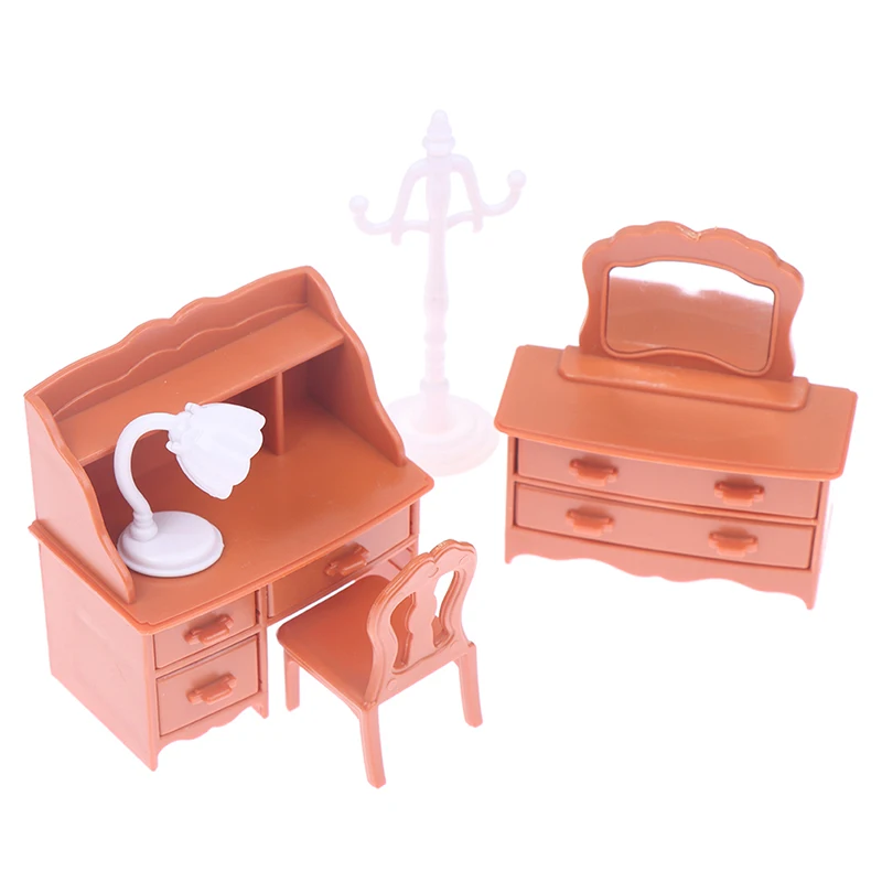 Кавайная мини-кукла мебель для спальни туалетный столик зеркало игровая модель