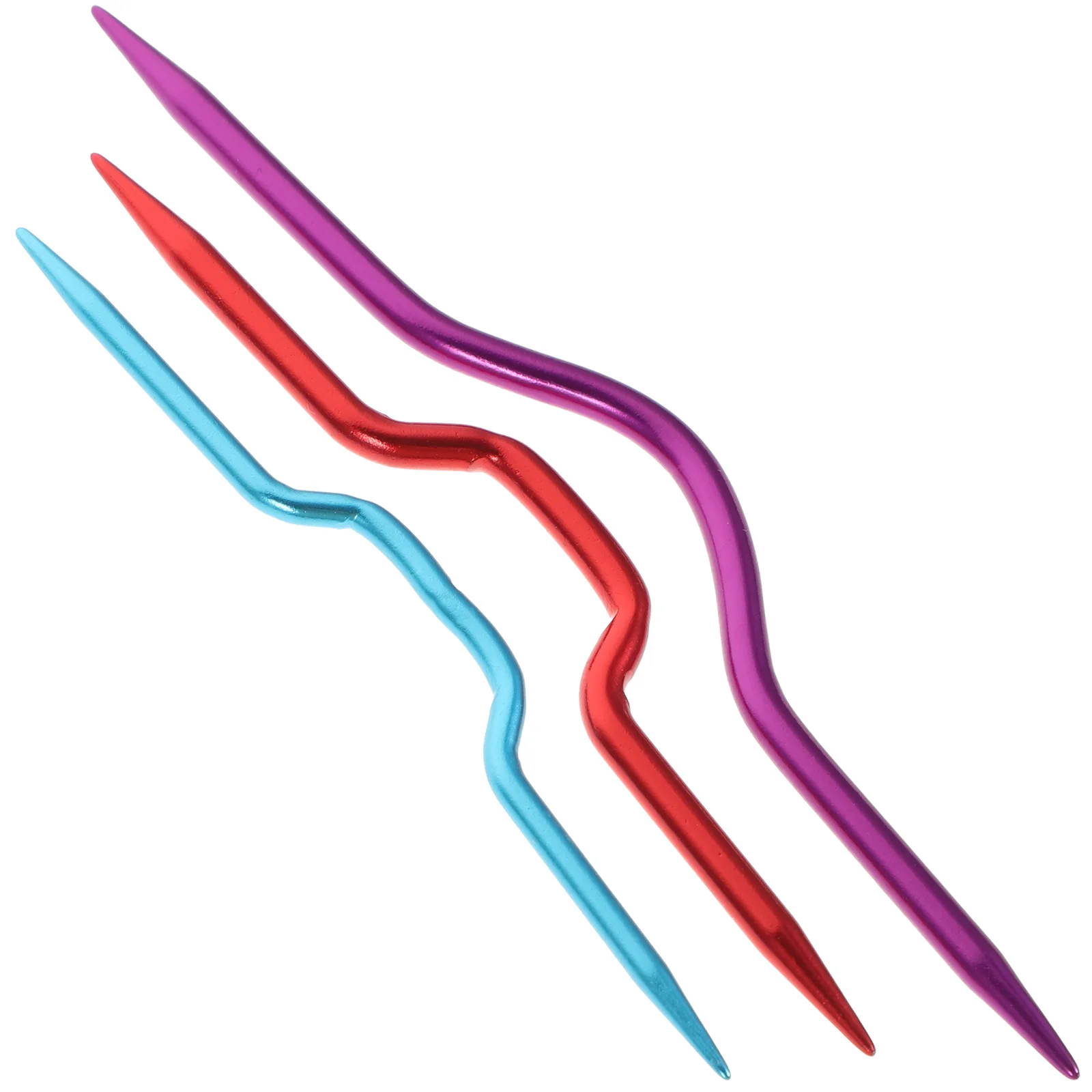 3 шт. крючки для вязания спицы свитера кабельные иглы кривая игла швейные