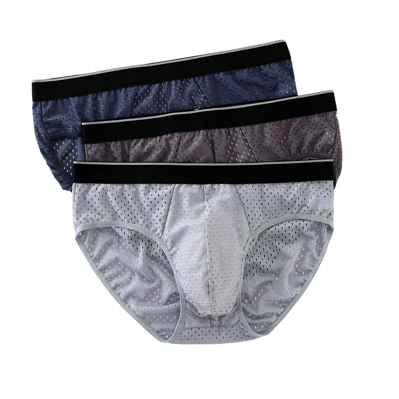 

New In Lingerie Breathable Mesh Men Underwear Briefs Ultra Thin Lce Silk Stretch Fashion Boxers Jockstrap Sexy Gift Shorts Youth