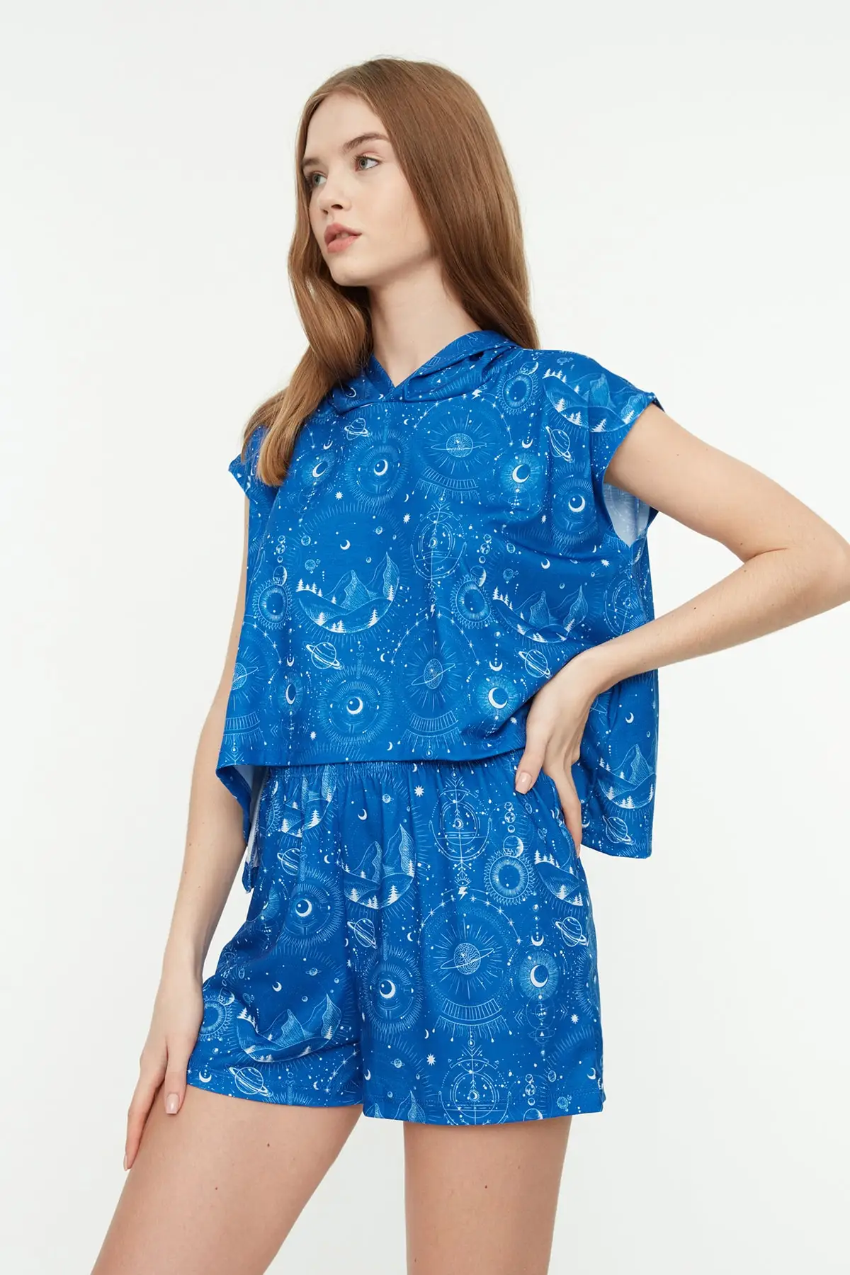 

Printed Knitted Pajamas Set THMSS22PT0417