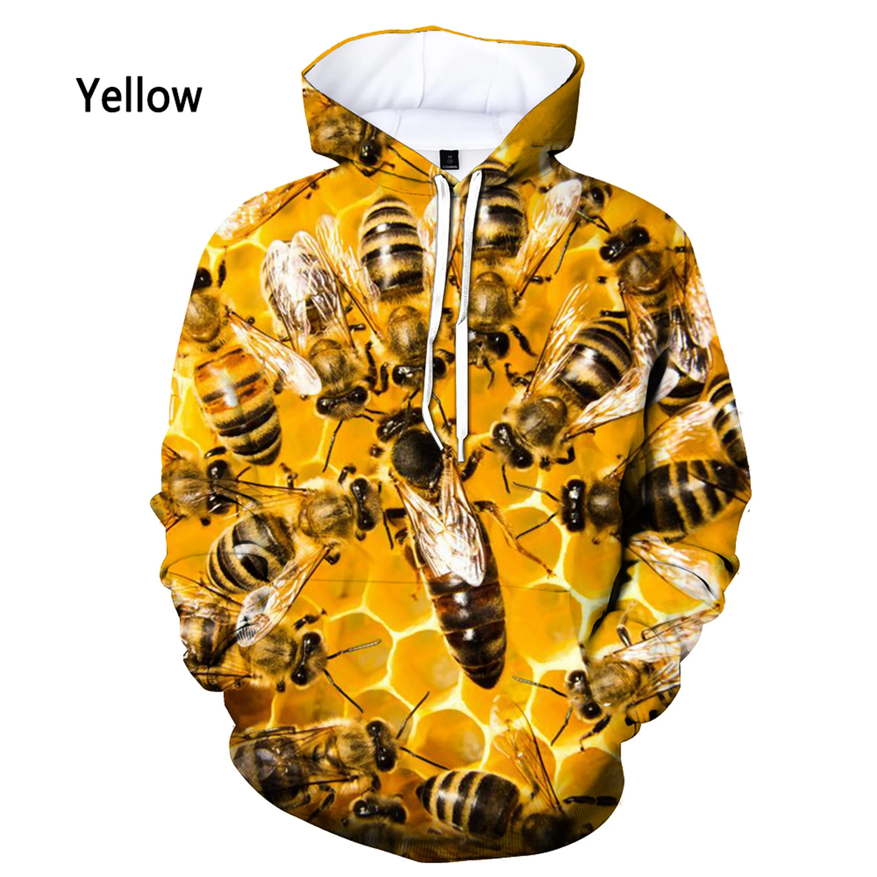 2022 New Fashion Novelty Bee Hoodies Men/Women 3D Print Sweatshirt Funny Harajuku Oversized Hoodie