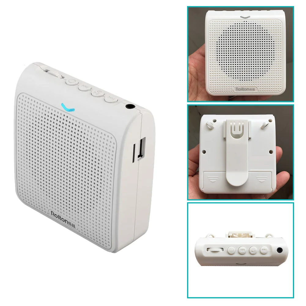 Фото Портативный микрофон-громкоговоритель Rolton, мини-усилитель голоса с USB, TF-картой и FM-радио для учителей и гидов №4