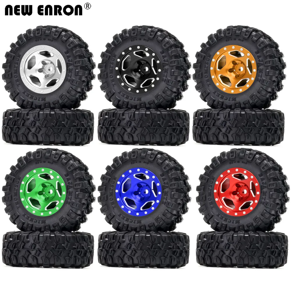 

4 шт. 1,0 дюйма, ступица обода колеса из сплава 52*19 мм, шина для 1/24 Axial SCX24 Chevrolet C10 B-17 Betty FMS FCX24 Enduro24 TRX4M, Радиоуправляемый гусеничный автомобиль