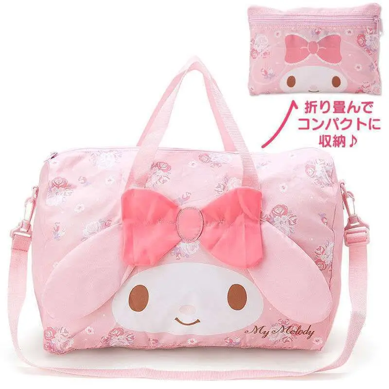 

Sanrio New Luggage Bag Hellokitty My Melody Cinnamoroll Cartoon Anime Portable Foldable Travel Bag Large Capacity Duffel Bag
