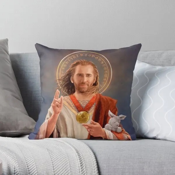 

Saint Nicolas Of Cage Nic Cage Origina Printing Throw Pillow Cover Throw Hotel Comfort Wedding Square Waist Pillows not include