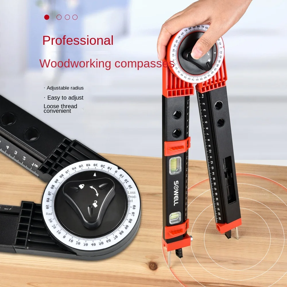 

Woodworking Scale Mitre Saw Protractor Angle Level with Marking Pencil Carpenter Angle Finder Measuring Ruler Meter Gauge Tools