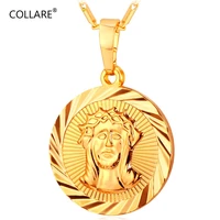 collare vintage jesus piece coin necklaces pendants goldsilver color necklace women wholesale christian jewelry p211