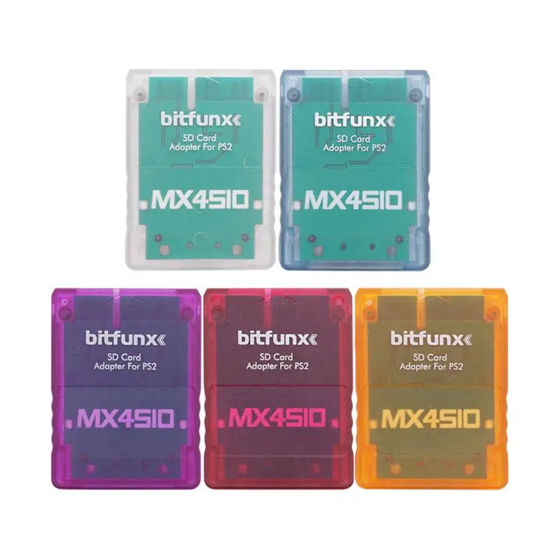 

1~5PCS MX4SIO SIO2SD SD Card Adapter Memory Card Program Game Card for PS2 Game Consoles Video Consoles Transparent Shield Card