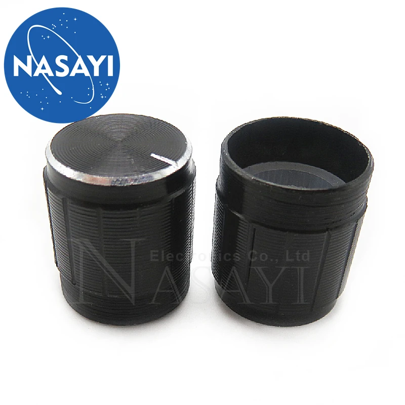 Ручка потенциометра из алюминиевого сплава, регулятор громкости цветущей сливы, 15 х17 мм, Черная