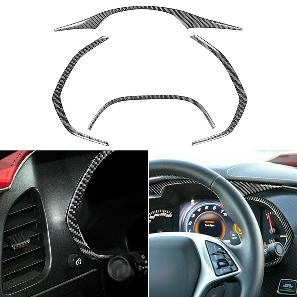 

Decorative Stickers Cover Trim For Chevrolet Corvette C7 14-19 Carbon Fiber Direct Replacement Durable Waterproof