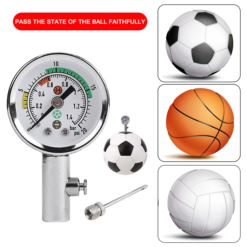 

Sport Pressure Portable Barometers Valve Air Gauge Inflatable Ball Measuring Soccer Release Instruments Ball Quick With