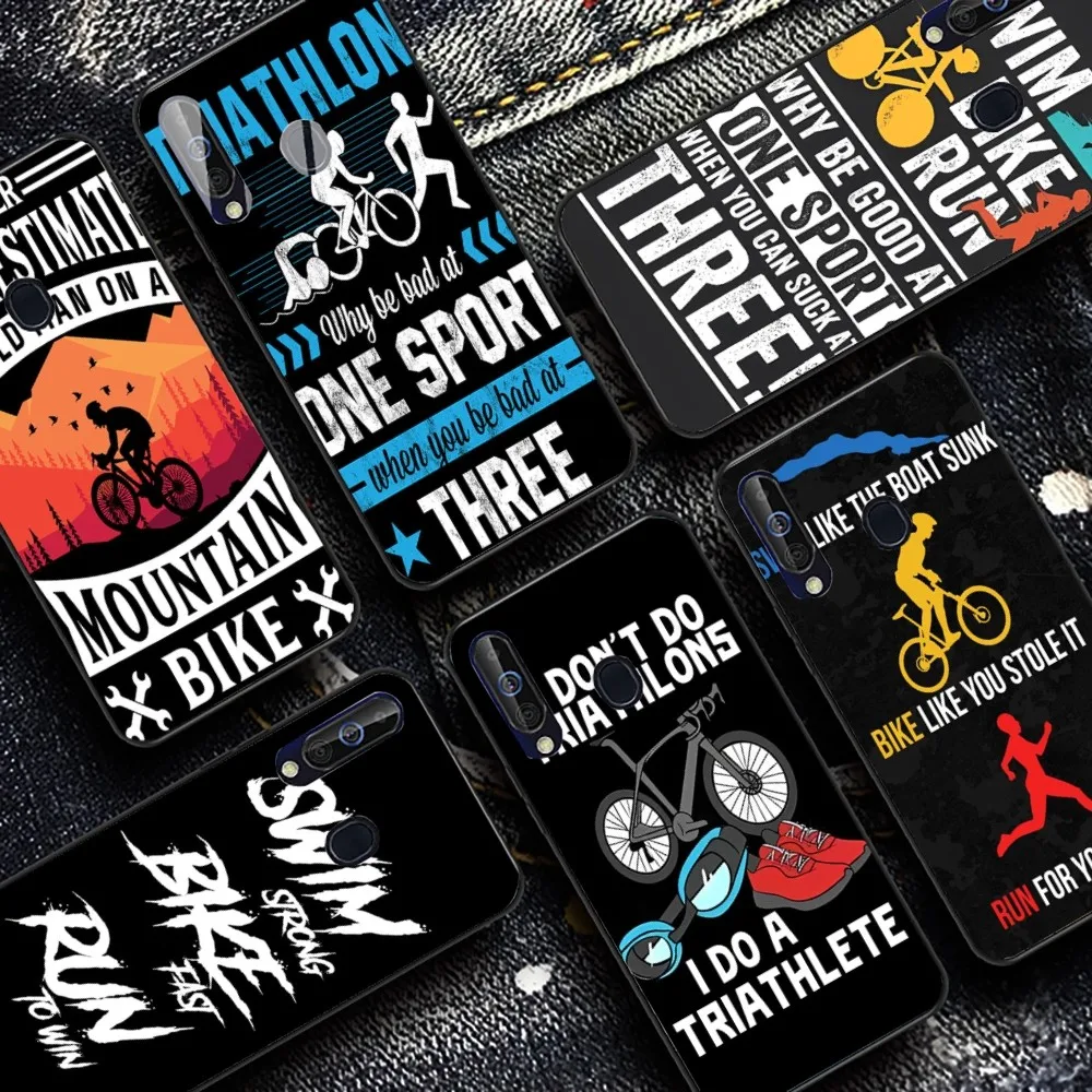

Triathlon Swim Bike Run Phone Case For Samsung A 10 11 12 13 20 21 22 30 31 32 40 51 52 53 70 71 72 73 91 13 shell