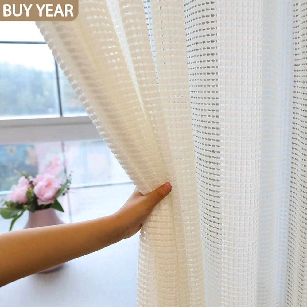 

Modern Curtains for Living Dining Room Bedroom Curtain Simple White Tulle Curtains for Kitchen Tulle Curtains Custom
