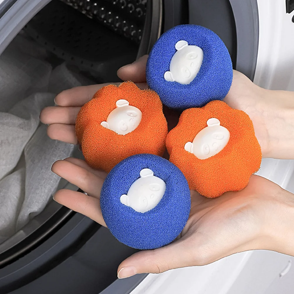

6pcs Clothing Laundry Balls Sponge Washing Ball Washing Machine Hair Catcher