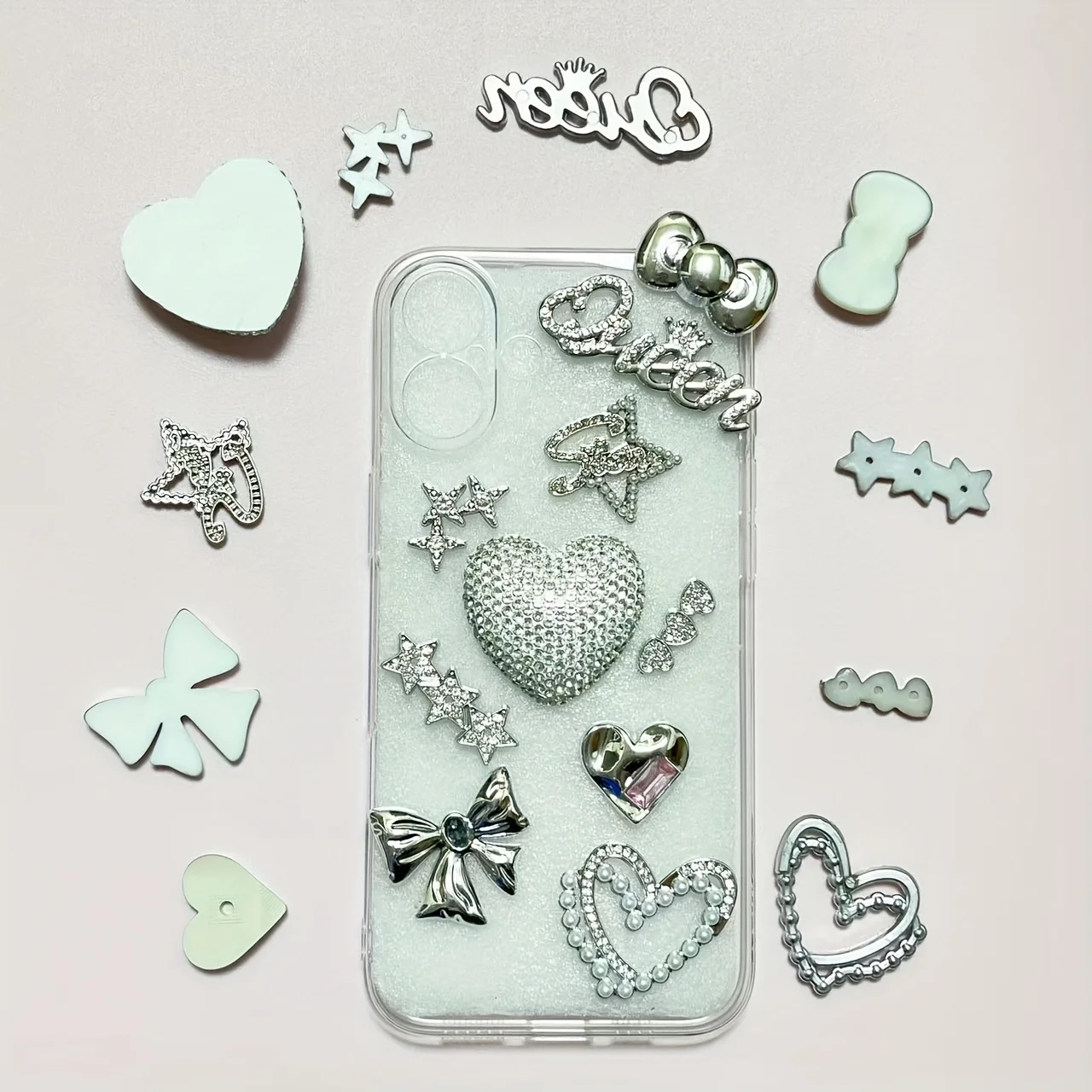 Фото Kawaii Роза Плюшевый Мишка Большой Бантик Конфеты Смола Очарование Diy Ремесла Непотрібный Чехол Для Телефона Коробка Для Хранения Ноутбука Украшения Для Скрапбукинга №4