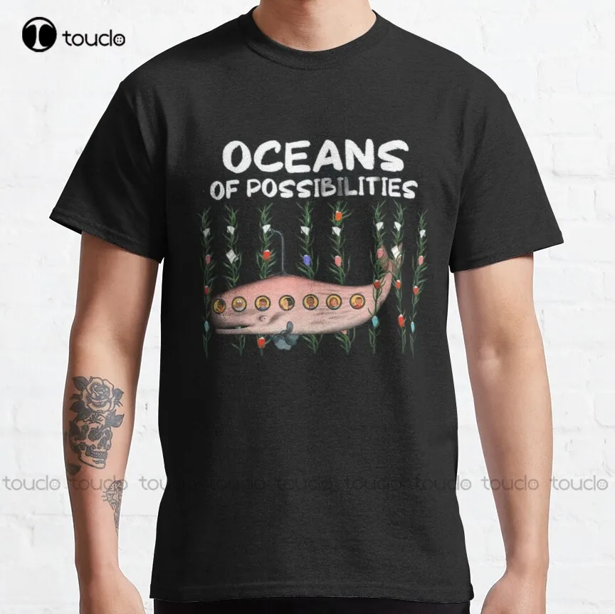 

Oceans Of Possibilities Summer Reading Classic T-Shirt Graphic Tees Men Custom Aldult Teen Unisex Digital Printing Tee Shirts
