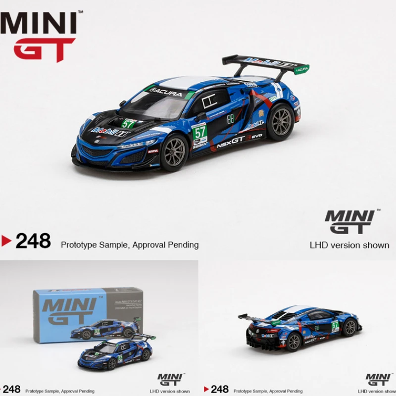 

Мини GT 1 64 Acura NSX GT3 EVO 2020 № 57 модель автомобиля из сплава Коллекционная модель орнамент подарок