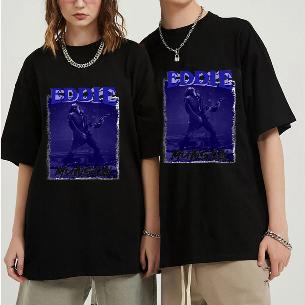 

Eddie Munson T Shirt Men Upside Down Harajuku Hellfire Club Eddie Munson T-Shirt Hip Hop Unisex Summer Tops Female