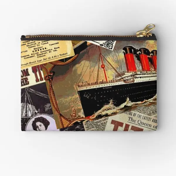 

Titanic Collage Zipper Pouches Storage Pocket Wallet Panties Money Bag Cosmetic Pure Packaging Socks Key Underwear Small Men