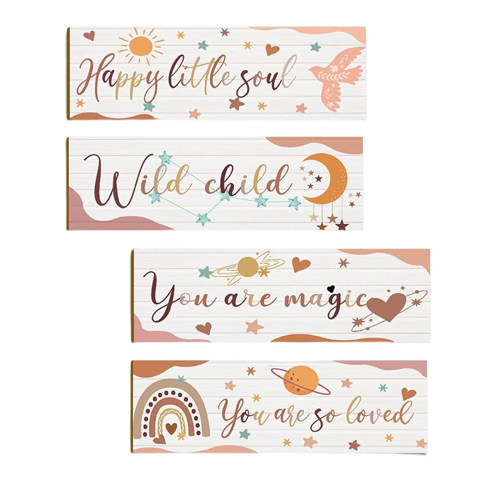 

4-кратный деревянный настенный светильник для детской комнаты, подвесной знак, украшение, подвесной ярлык, Настенный декор для детской комнаты, праздничный дом