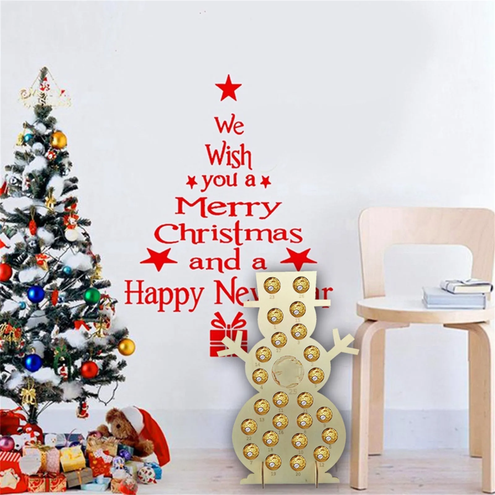 

Christmas Party Wooden Chocolate Frame Wooden Advent Calendar Christmas Party Sister Ornament Christmas Ball Decorations